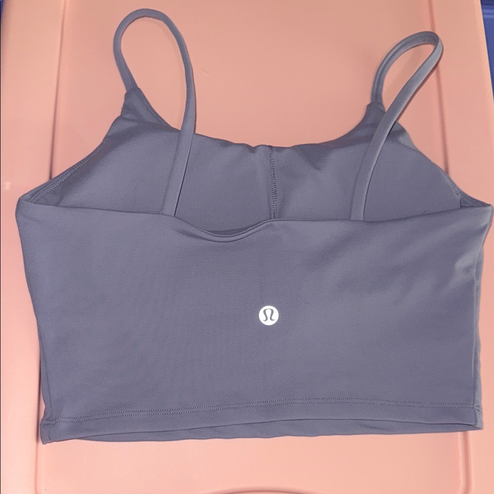lululemon athletica Lavender Gray Strappy Crop Top